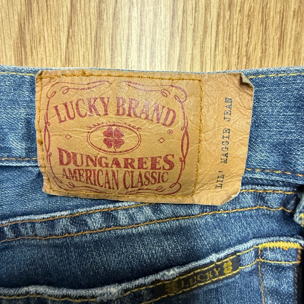 Lucky Brand Blue Denim Flare Jeans with Floral Embroidery - Picture 13 of 15